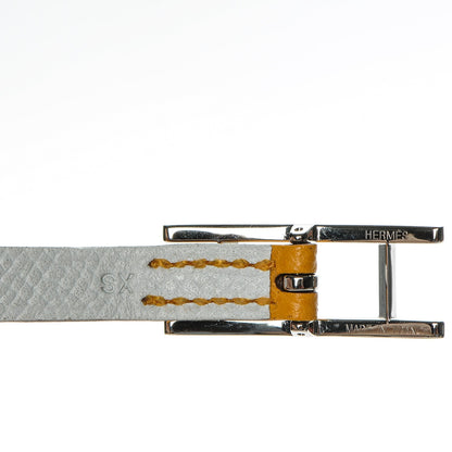 Hermes Epsom Behapi Double Tour Bracelet XS White Mango 4 of 6