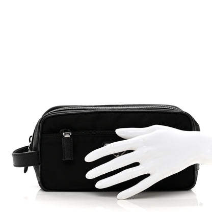Prada Re-Nylon Saffiano Travel Pouch Black 2 of 6