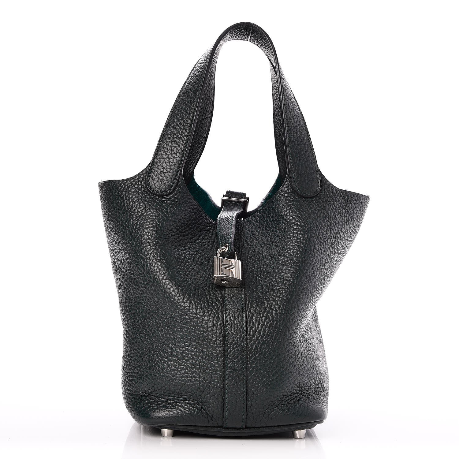 Hermes Taurillon Clemence Picotin Lock 18 PM Vert Fonce 1 of 8