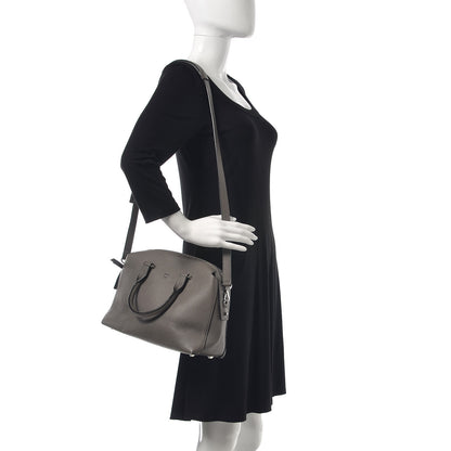 MCM Grained Calfskin Medium Ella Boston Grey 2 of 10