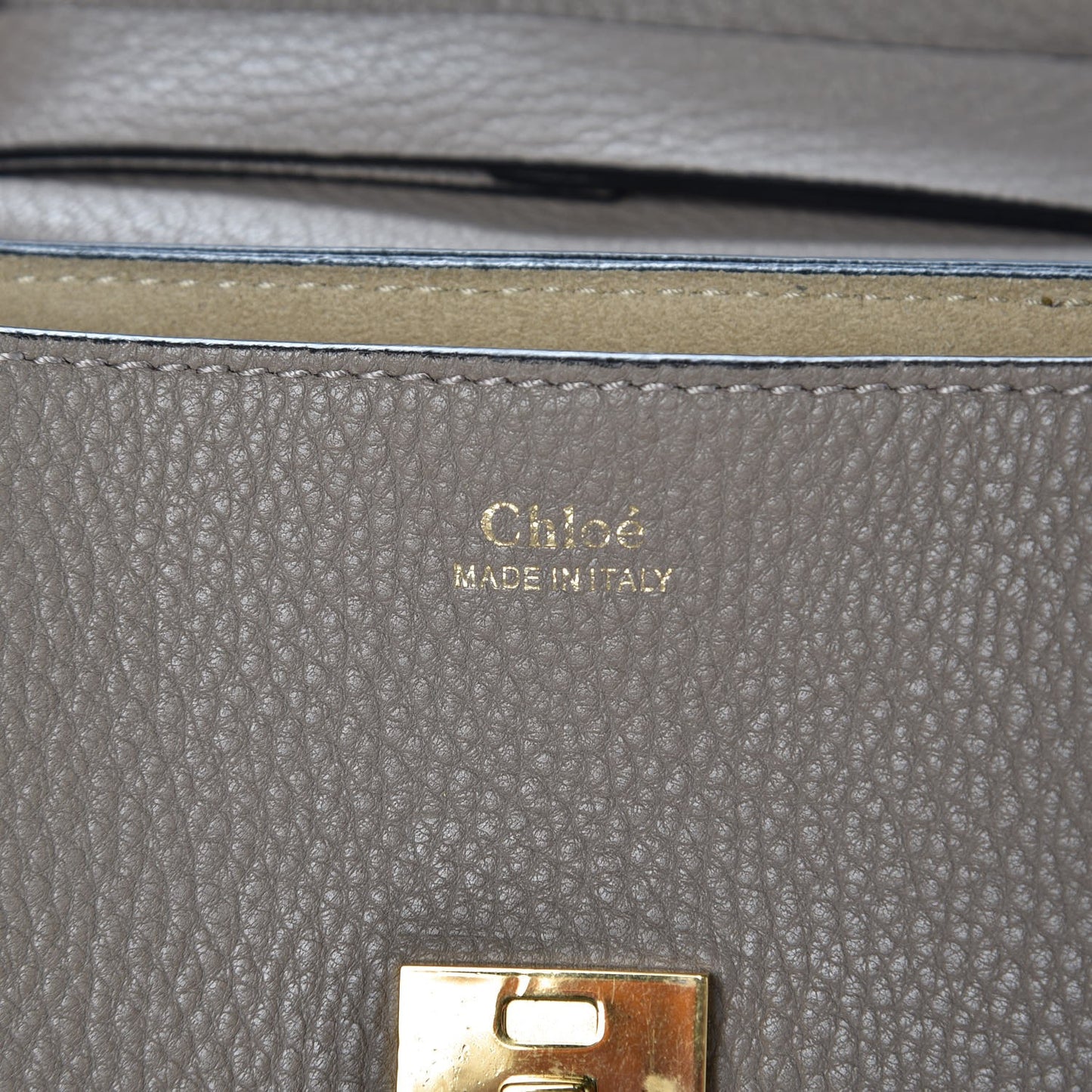 Grained Lambskin Mini Drew Shoulder Bag Motty Grey