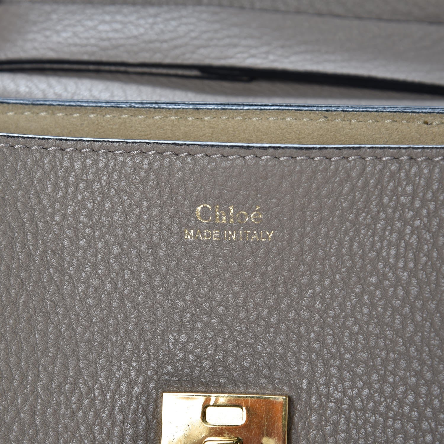 Chloe Grained Lambskin Mini Drew Shoulder Bag Motty Grey 6 of 6