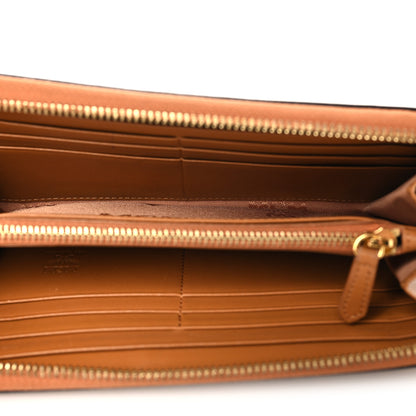 MCM Visetos Studded Crystal Zip Around Wallet Cognac 5 of 7