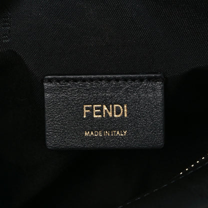 Fendi Vitello Century Bi-Color FF 1974 Embossed Mini Camera Case Maya Black 5 of 8