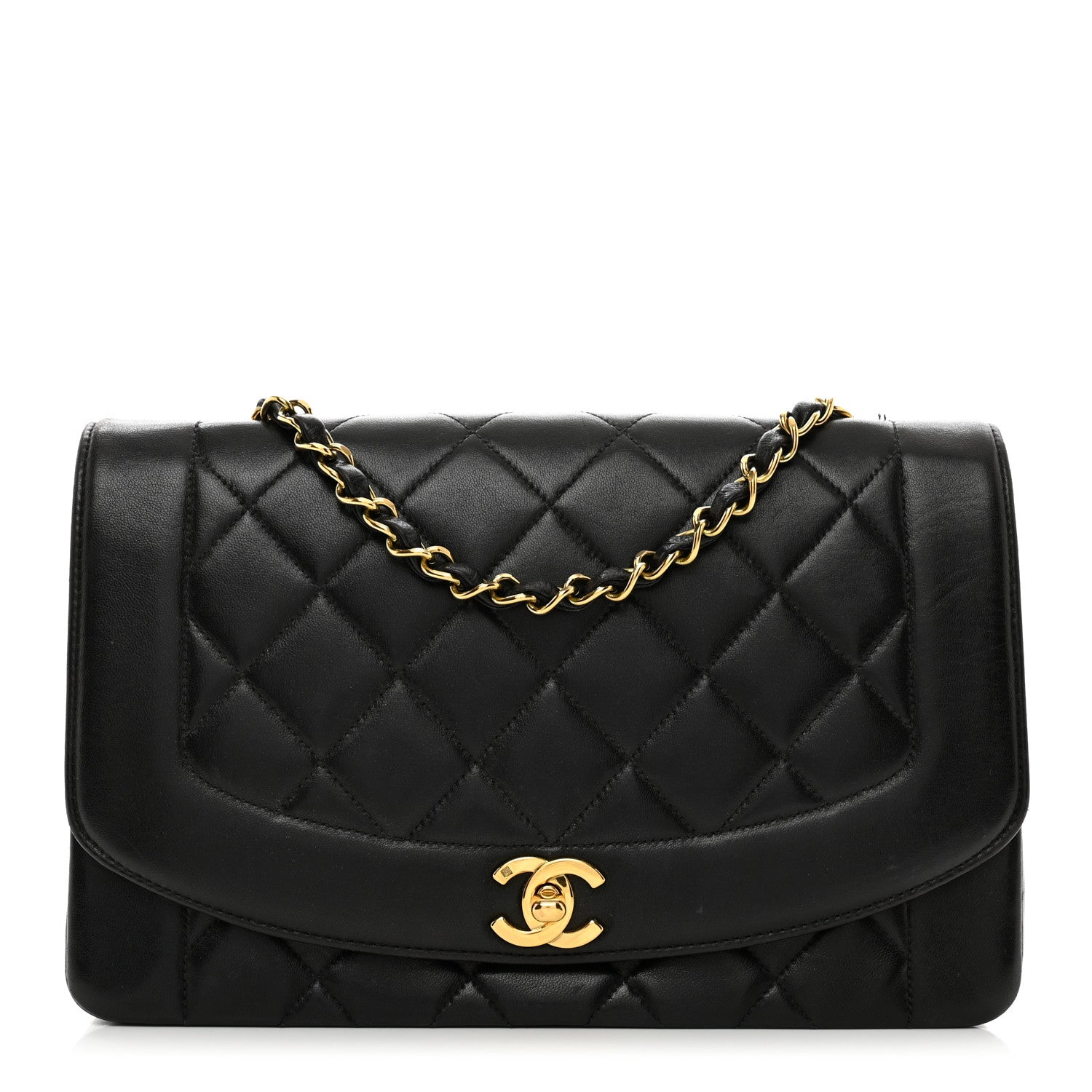 Chanel Lambskin Quilted Medium Single Flap Black 1 of 12