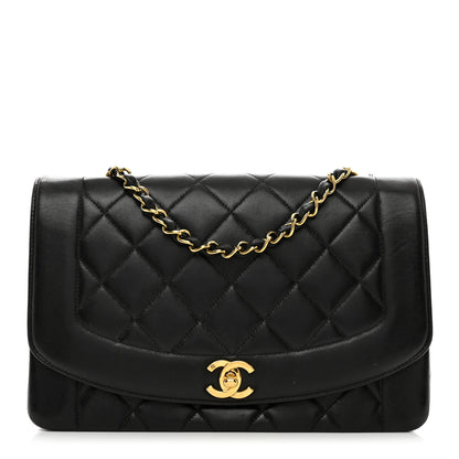 Chanel Lambskin Quilted Medium Single Flap Black 1 of 12