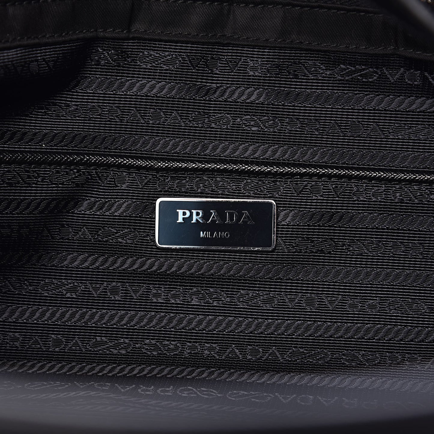 Tessuto Nylon Saffiano Tote Black