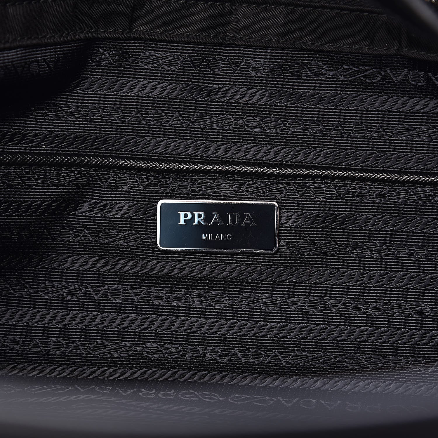 Prada Tessuto Nylon Saffiano Tote Black 6 of 11