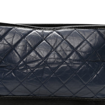 Chanel Aged Calfskin Quilted Medium Gabrielle Hobo Navy Black 14 of 19