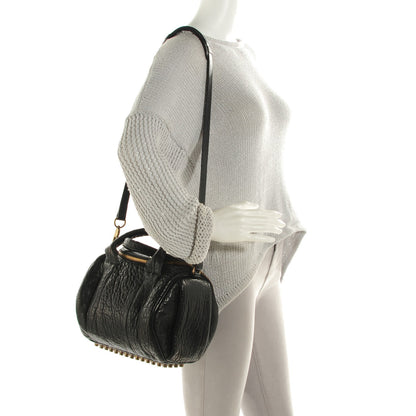 Alexander Wang Pebbled Lambskin Rockie Black Antique Brass Hardware 2 of 7