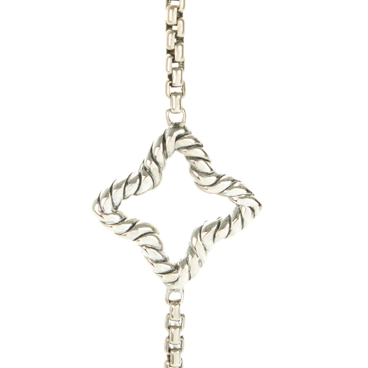 Sterling Silver 25mm Quatrefoil Chain Necklace