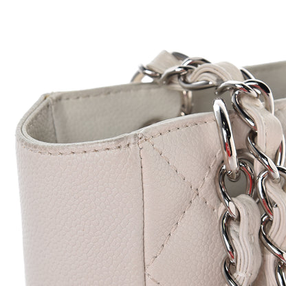 Chanel Caviar Quilted Petit Shopping Tote PST White 12 of 19