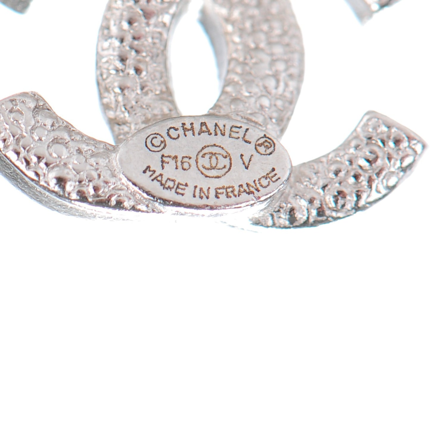 Crystal CC Earrings Silver