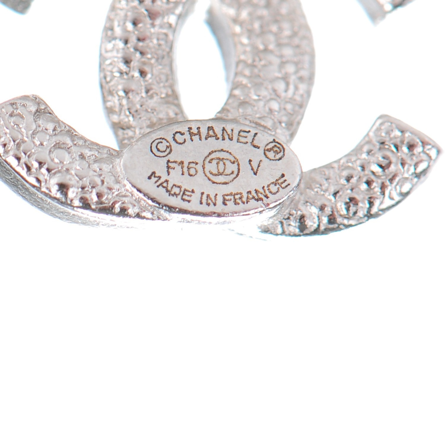 Chanel Crystal CC Earrings Silver 4 of 5
