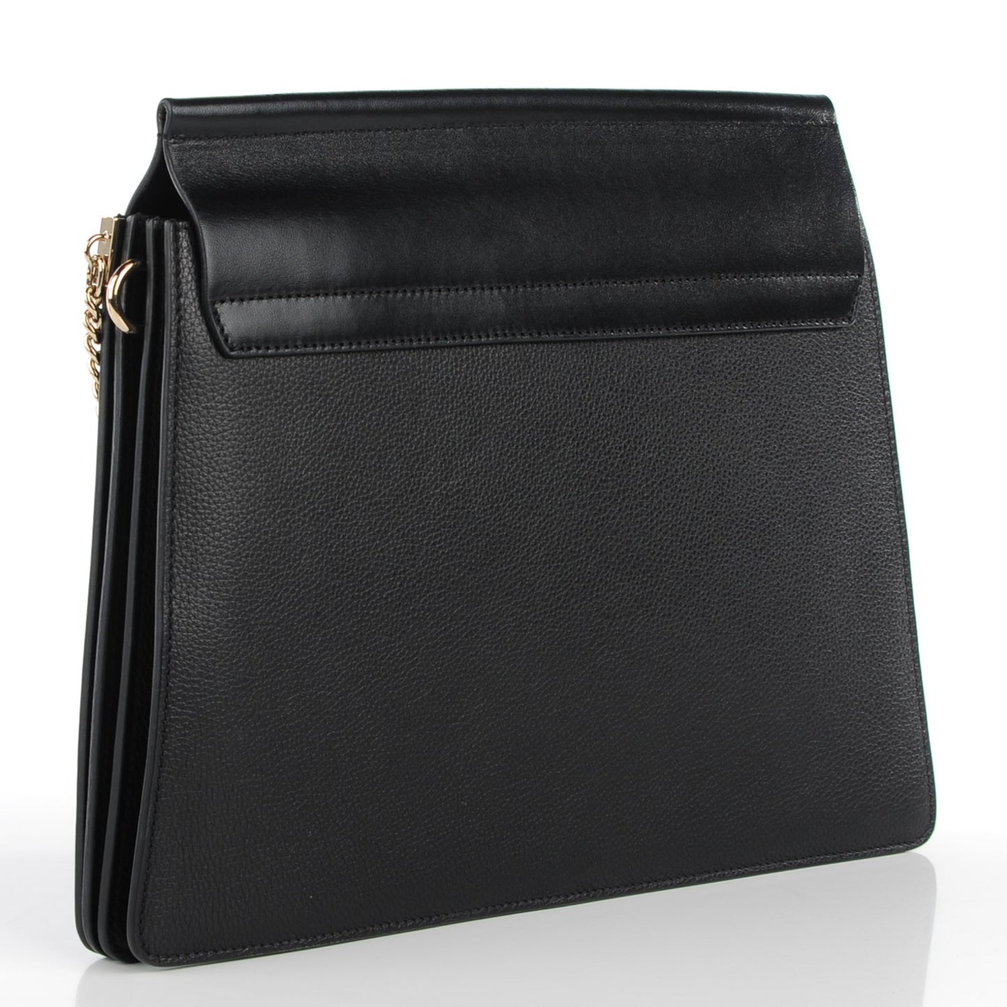 Suede Calfskin Medium Faye Shoulder Bag Black