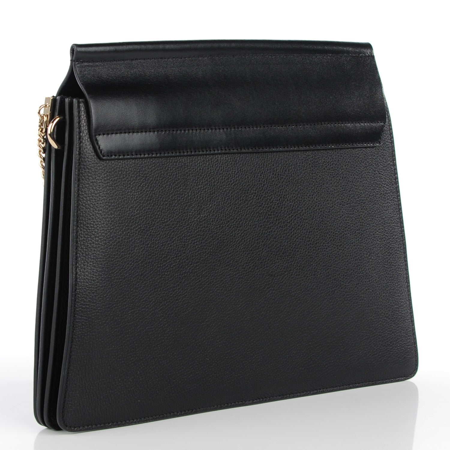 Chloe Suede Calfskin Medium Faye Shoulder Bag Black 3 of 8