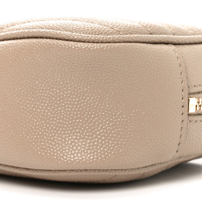 Saint Laurent Grain De Poudre Matelasse Monogram Mini Lou Camera Bag Dark Beige 10 of 11