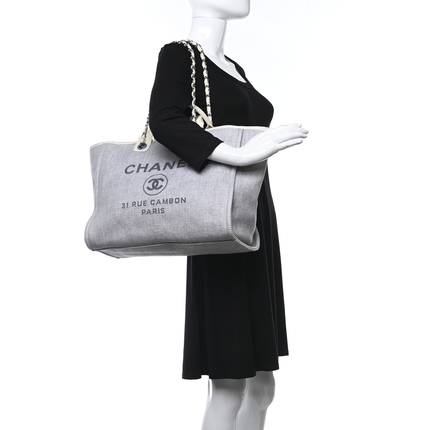 Canvas Medium Deauville Tote Denim Blue