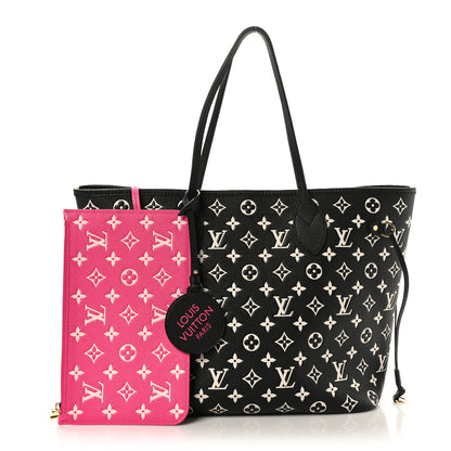 Louis Vuitton Empreinte Spring In The City Neverfull MM Black White Pink 1 of 9