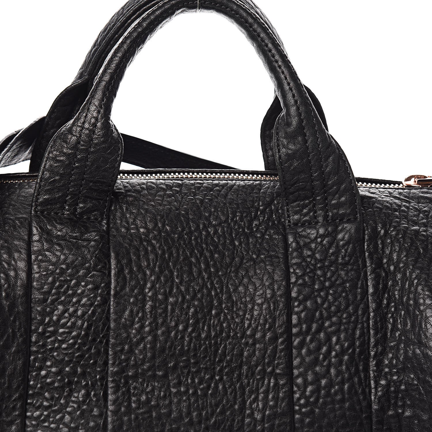 Alexander Wang Pebbled Lambskin Rocco Black Rose Gold Hardware 9 of 9