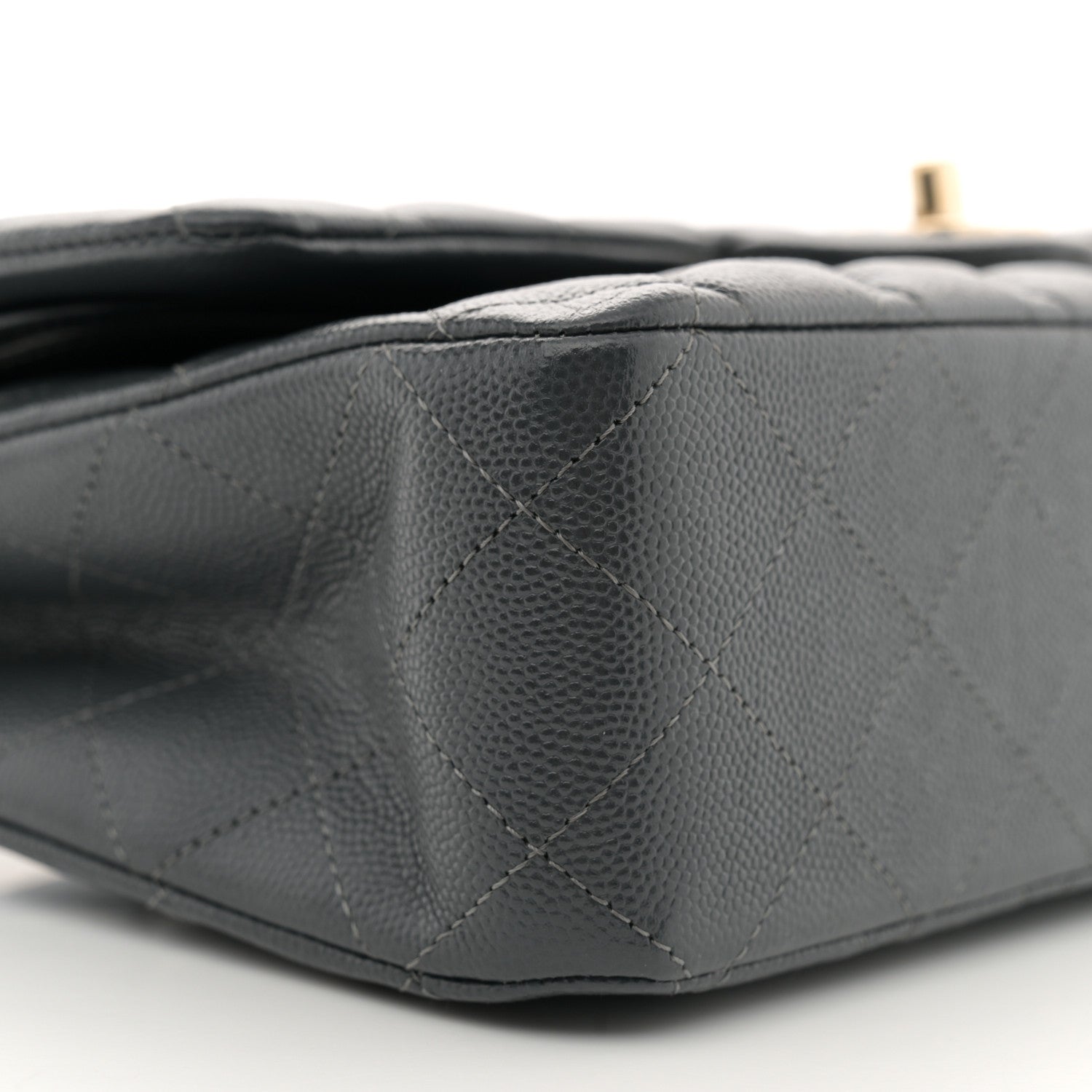 Chanel Caviar Quilted Medium Double Flap Dark Grey 9 of 11