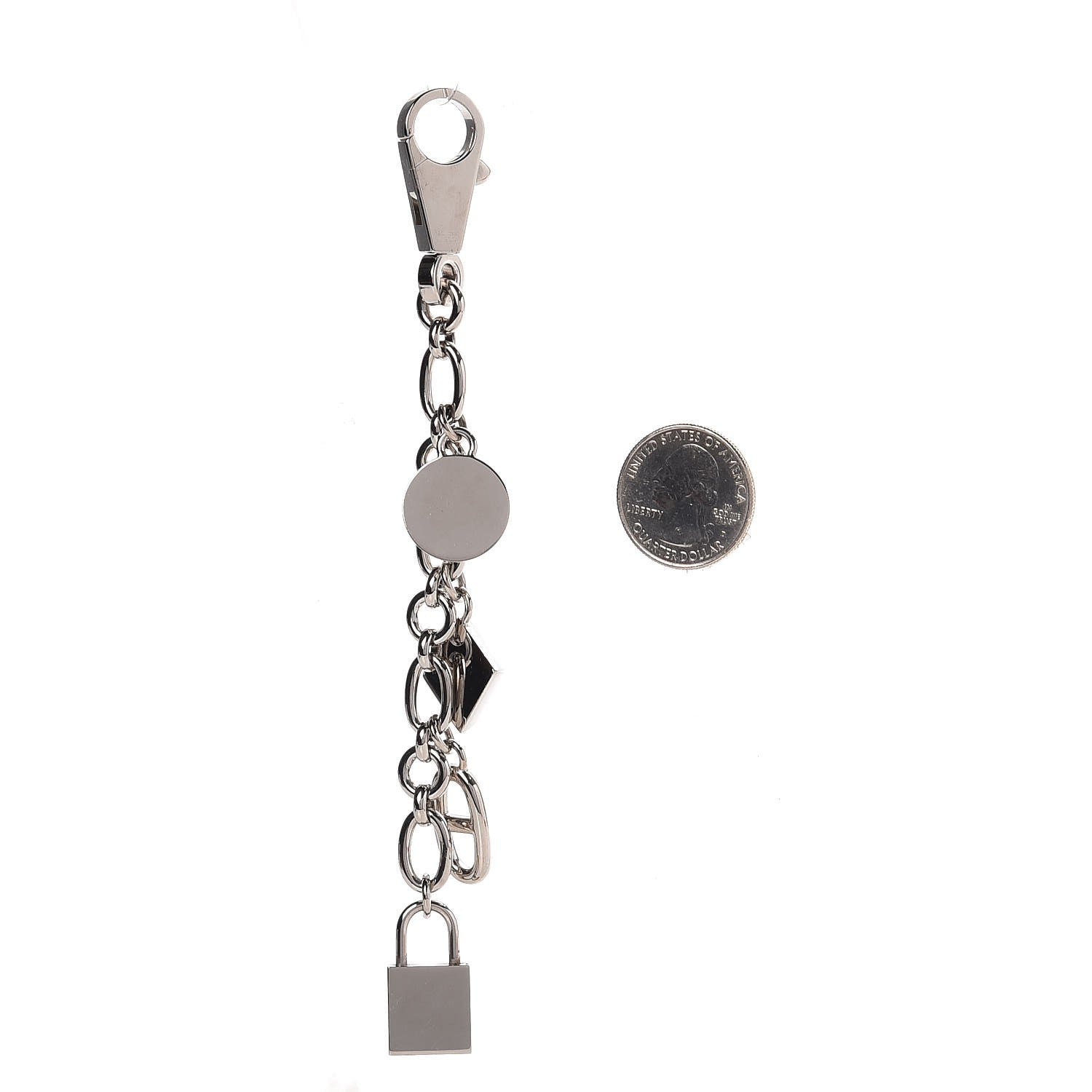 Hermes Palladium Olga Bag Charm Silver 2 of 4