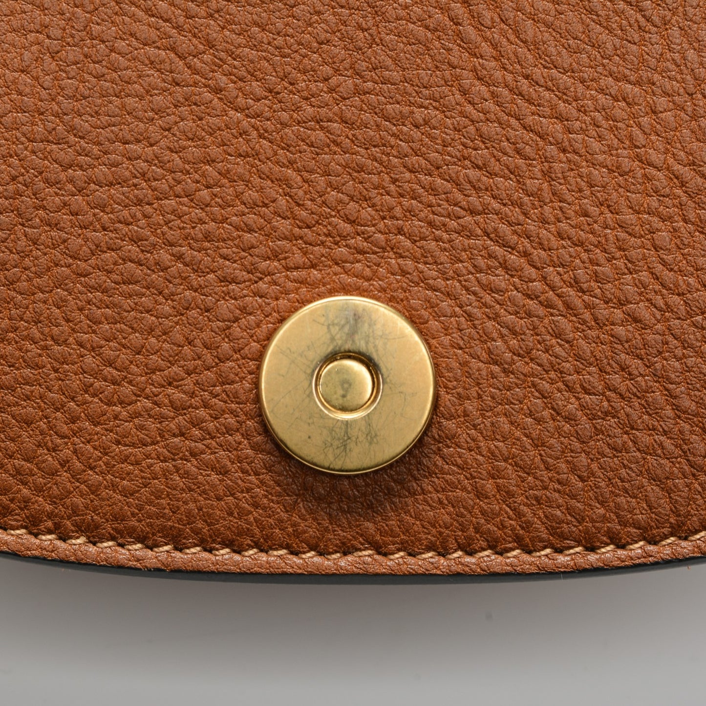 Calfskin Suede Small Nile Bracelet Bag Caramel