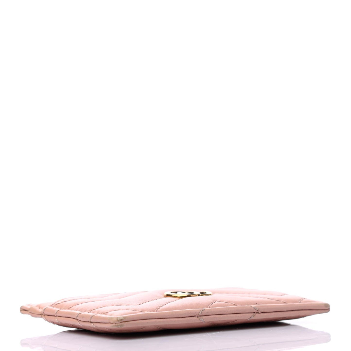 Calfskin Matelasse GG Marmont Card Holder Perfect Pink