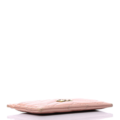 Gucci Calfskin Matelasse GG Marmont Card Holder Perfect Pink 3 of 4