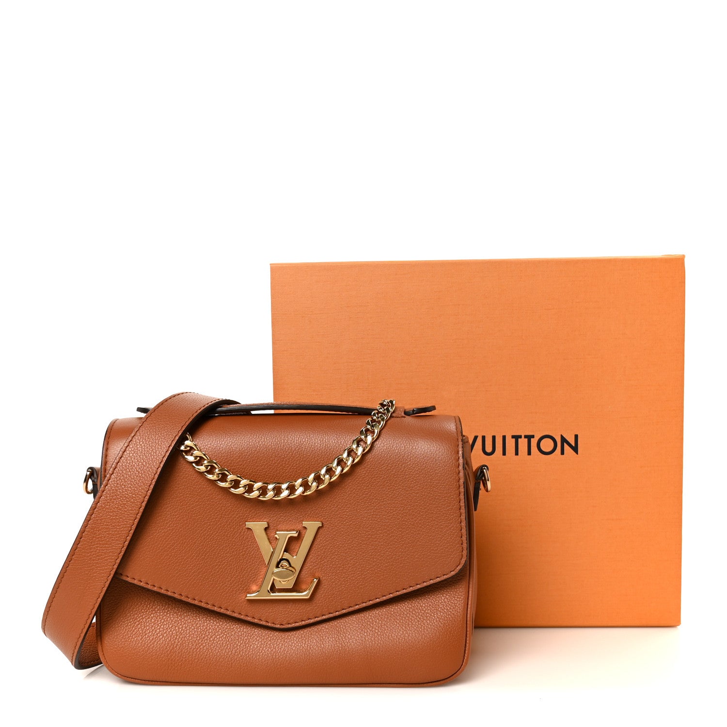 Louis Vuitton Grained Calfskin Lockme Oxford Cognac 13 of 13