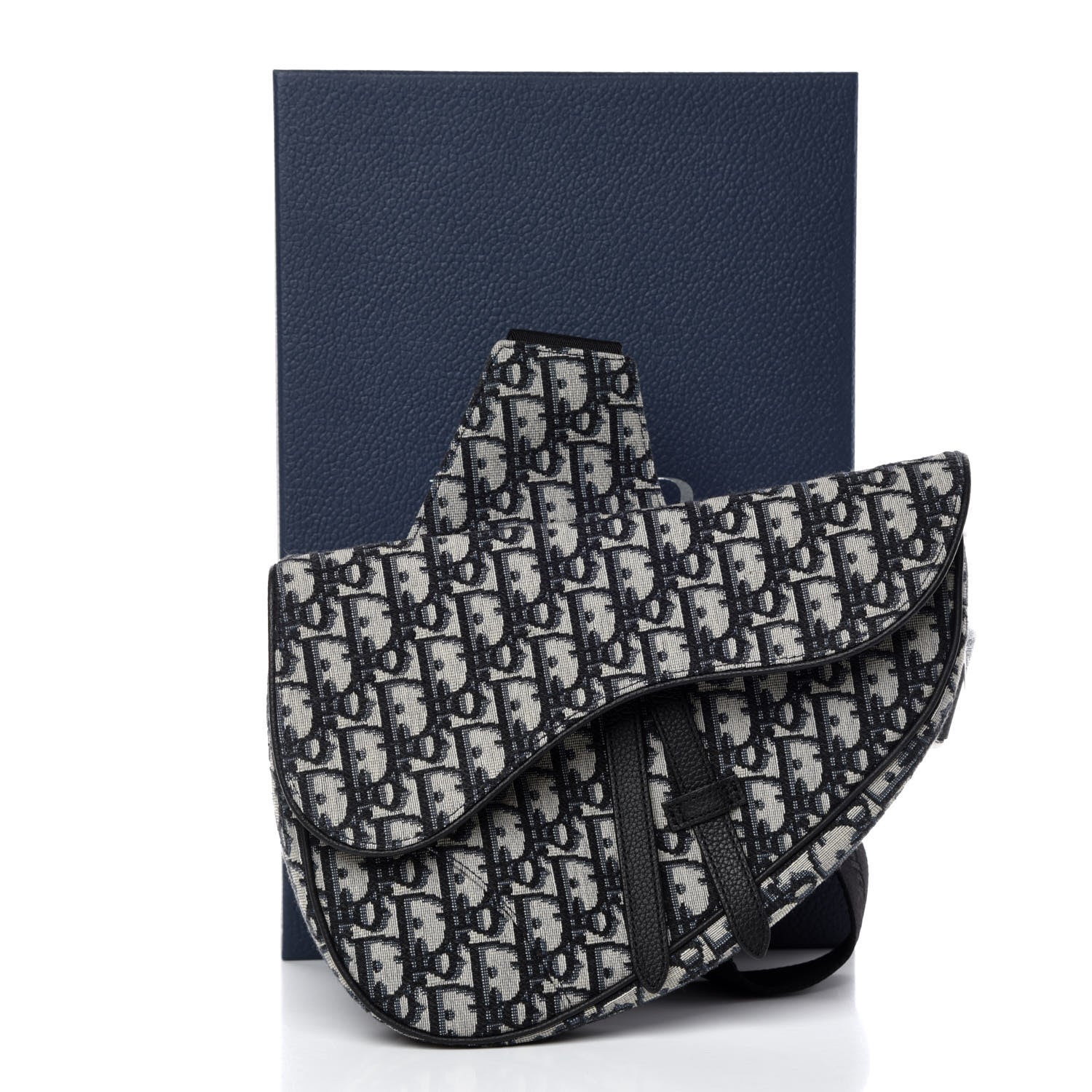 Christian Dior Oblique Saddle Bag Blue 8 of 8