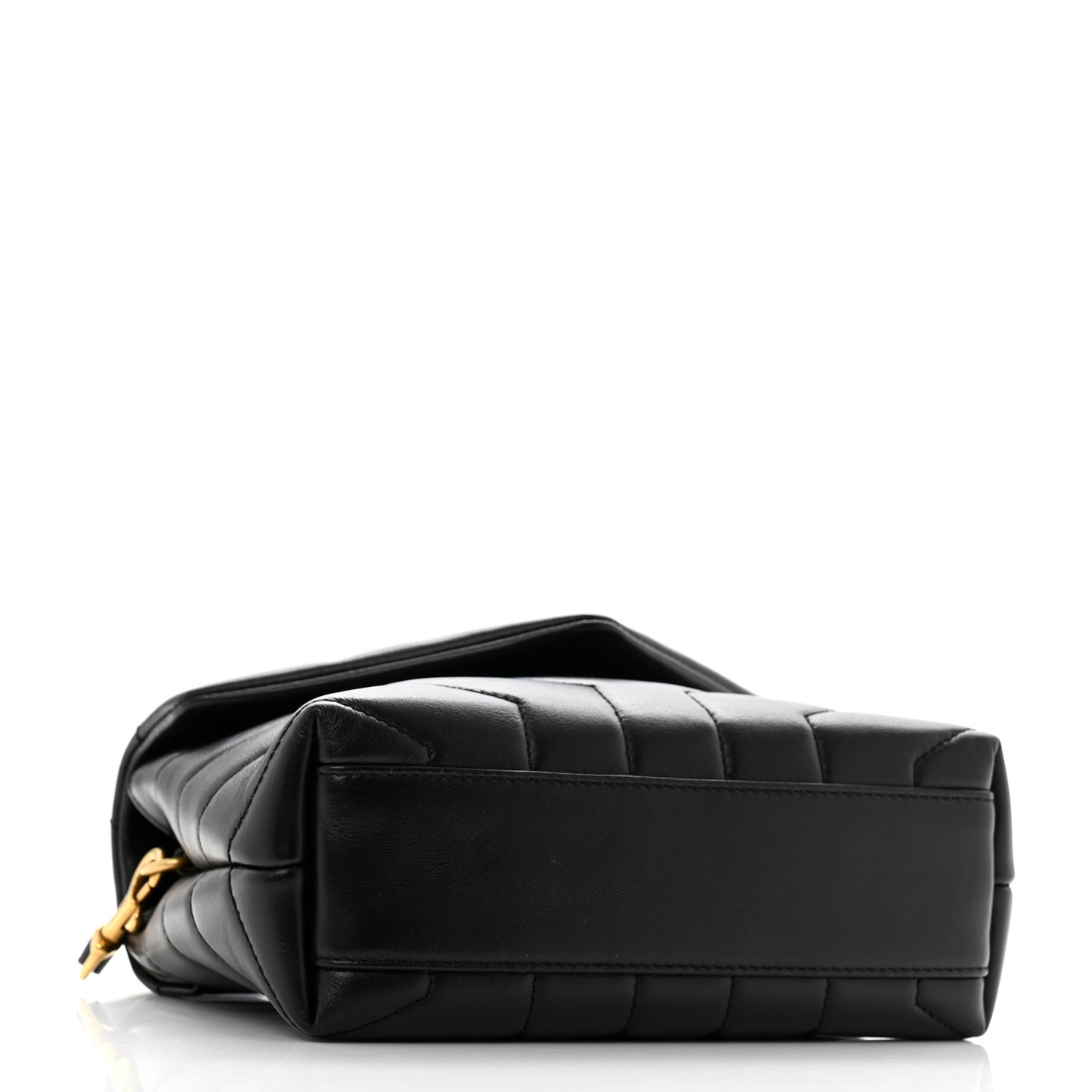Calfskin Y Quilted Monogram Toy Loulou Crossbody Bag Black