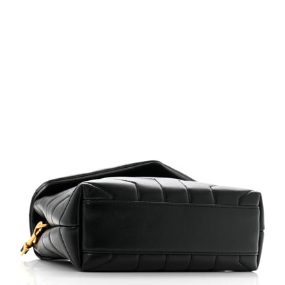 Saint Laurent Calfskin Y Quilted Monogram Toy Loulou Crossbody Bag Black 4 of 12