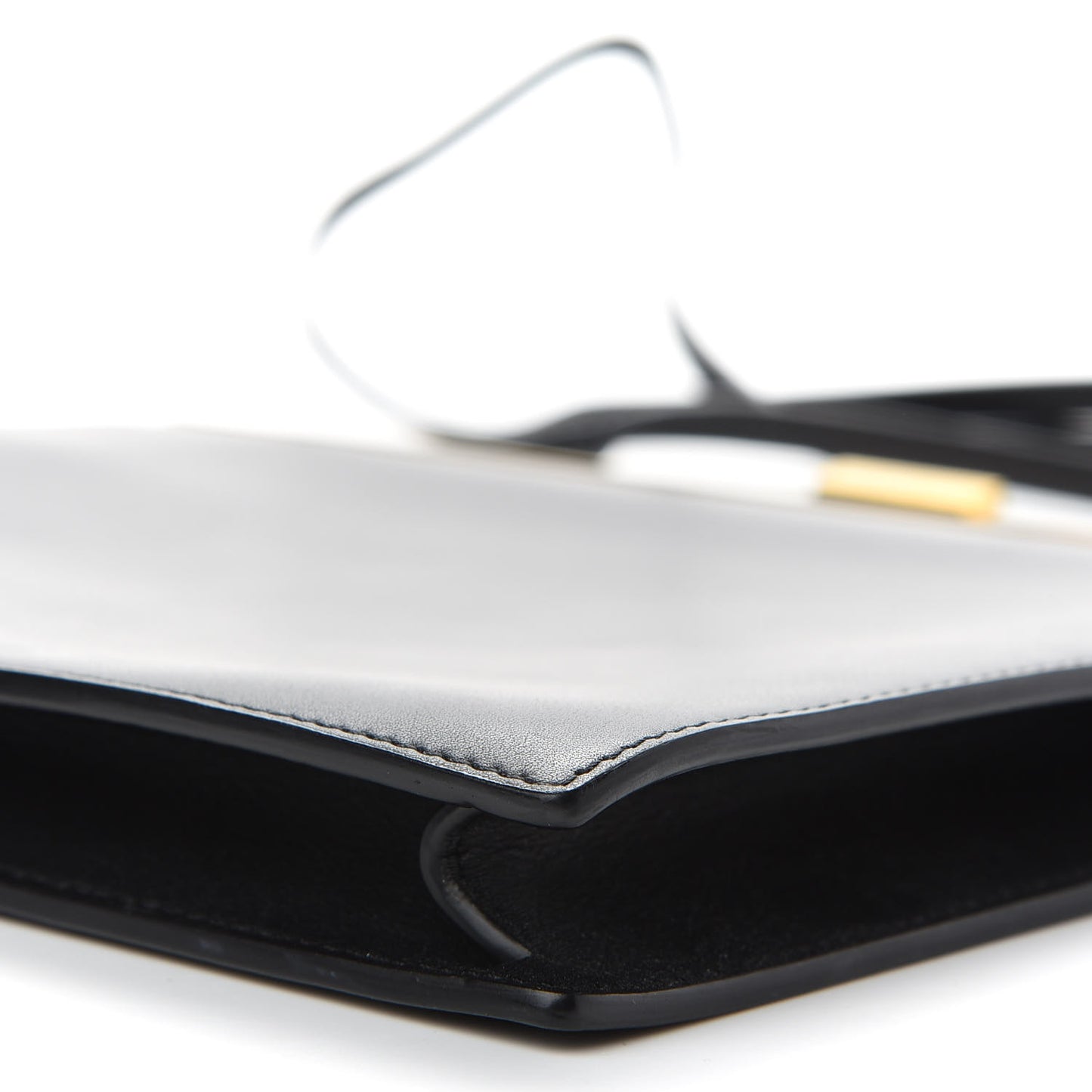 Smooth Calfskin Mini Clasp Bag Black