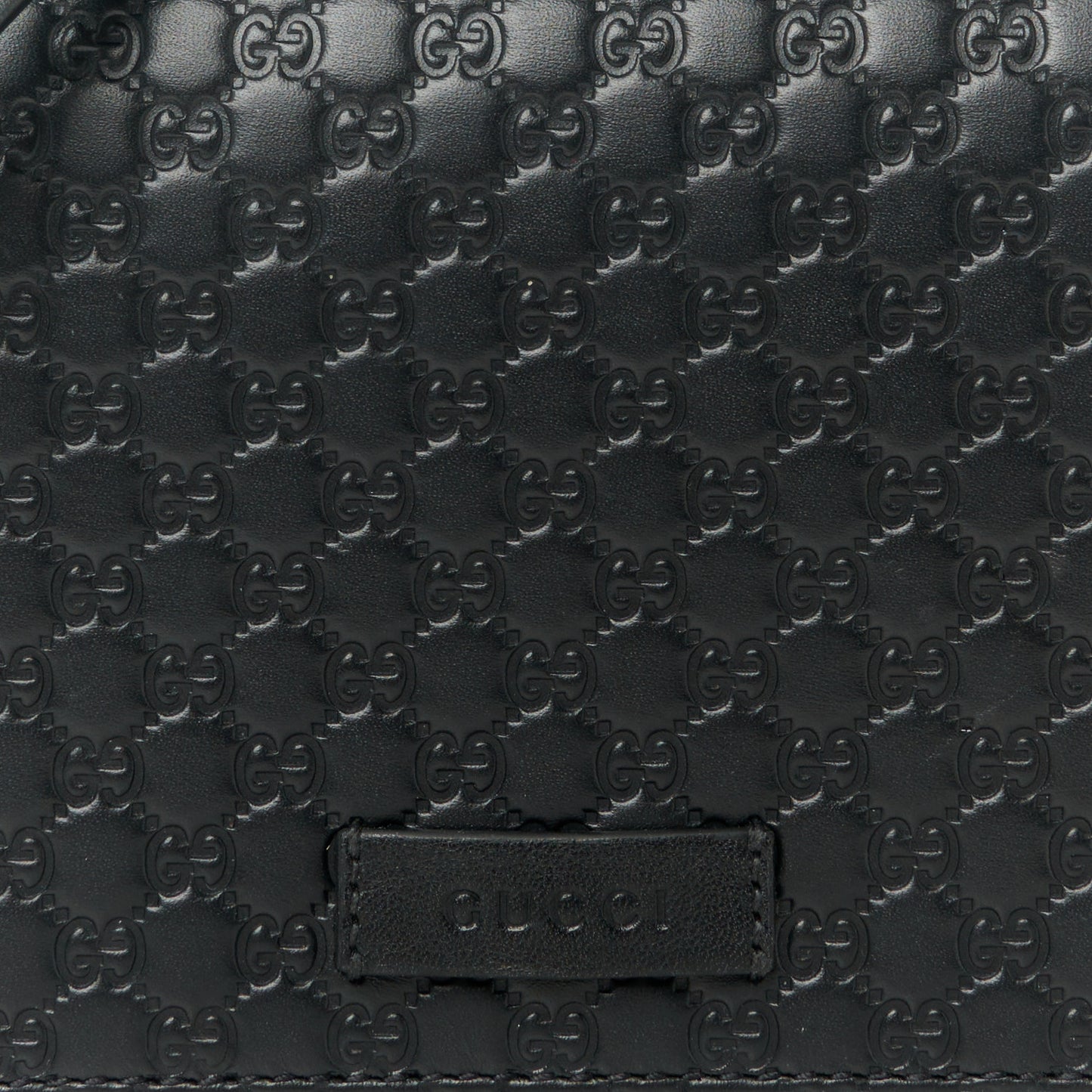 Microguccissima Crossbody Wallet Black