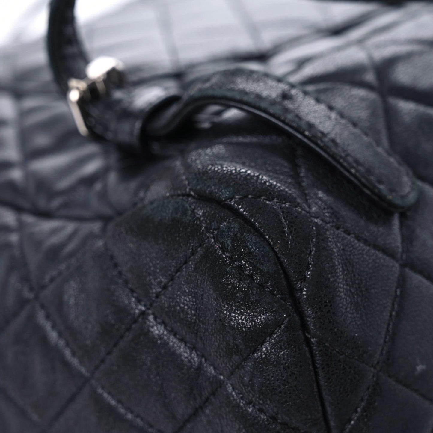 Lambskin Quilted Large Urban Spirit Backpack Black