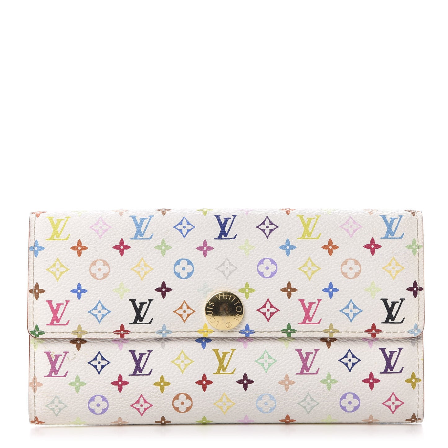Monogram Multicolor Sarah Wallet White