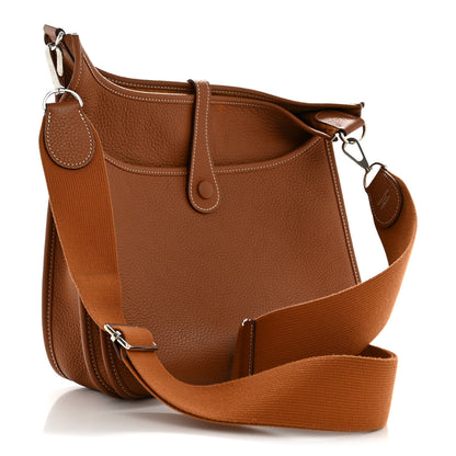 Hermes Taurillon Clemence EVELYNE III PM Gold 3 of 12