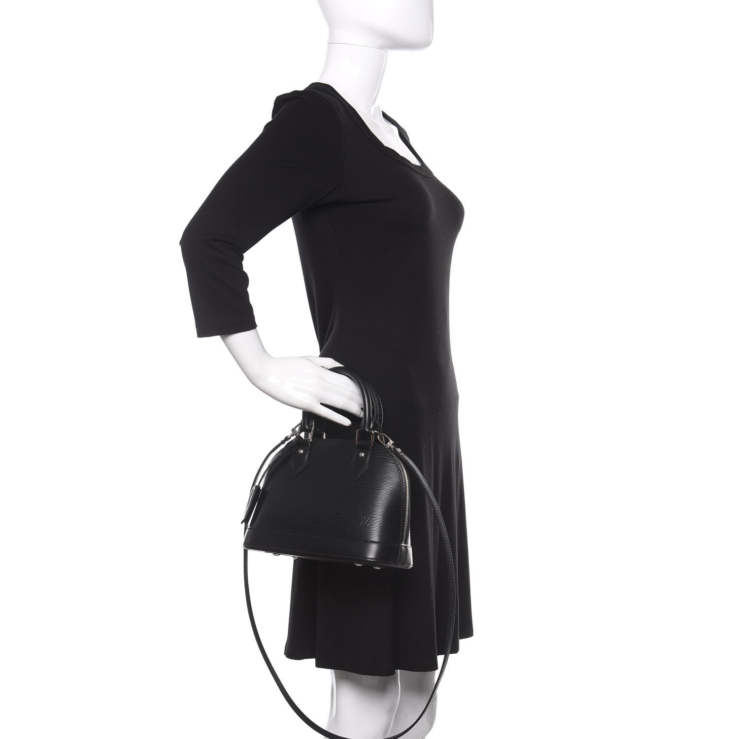 Louis Vuitton Epi Alma BB Black 3 of 11