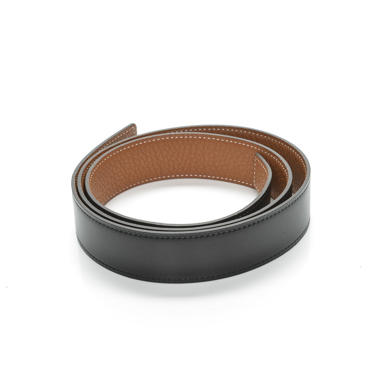 Hermes Box Togo 32mm Belt Strap 90 Black Gold 2 of 8