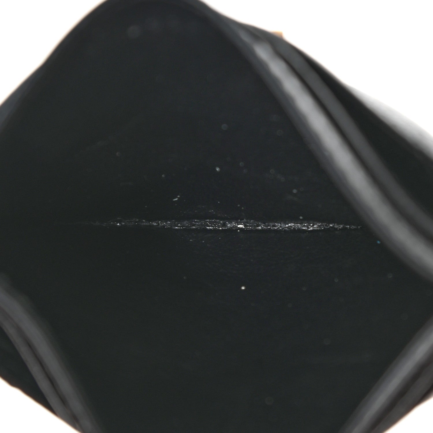 Saint Laurent Grain De Poudre Matelasse Chevron Monogram Credit Card Case Black 5 of 6