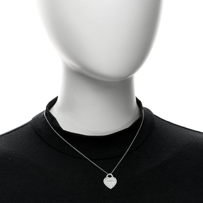 Tiffany Sterling Silver Small Return To Tiffany Heart Pendant Necklace 2 of 6