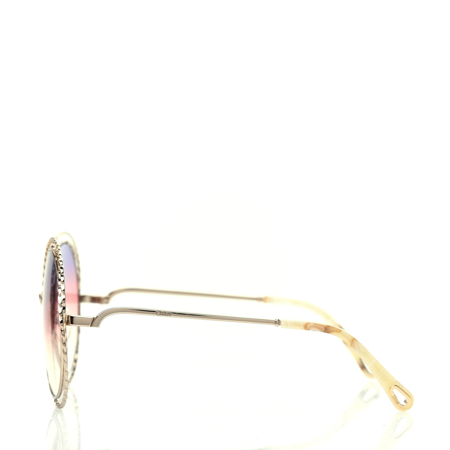 Metal Oversized Round Carlina Sunglasses CE114ST Rainbow