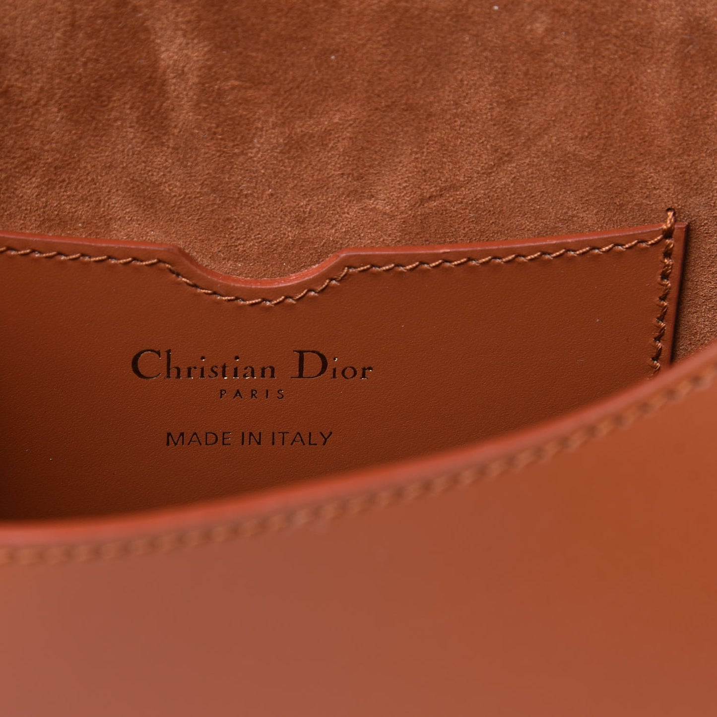 Box Calfskin Medium Bobby Flap Dark Tan