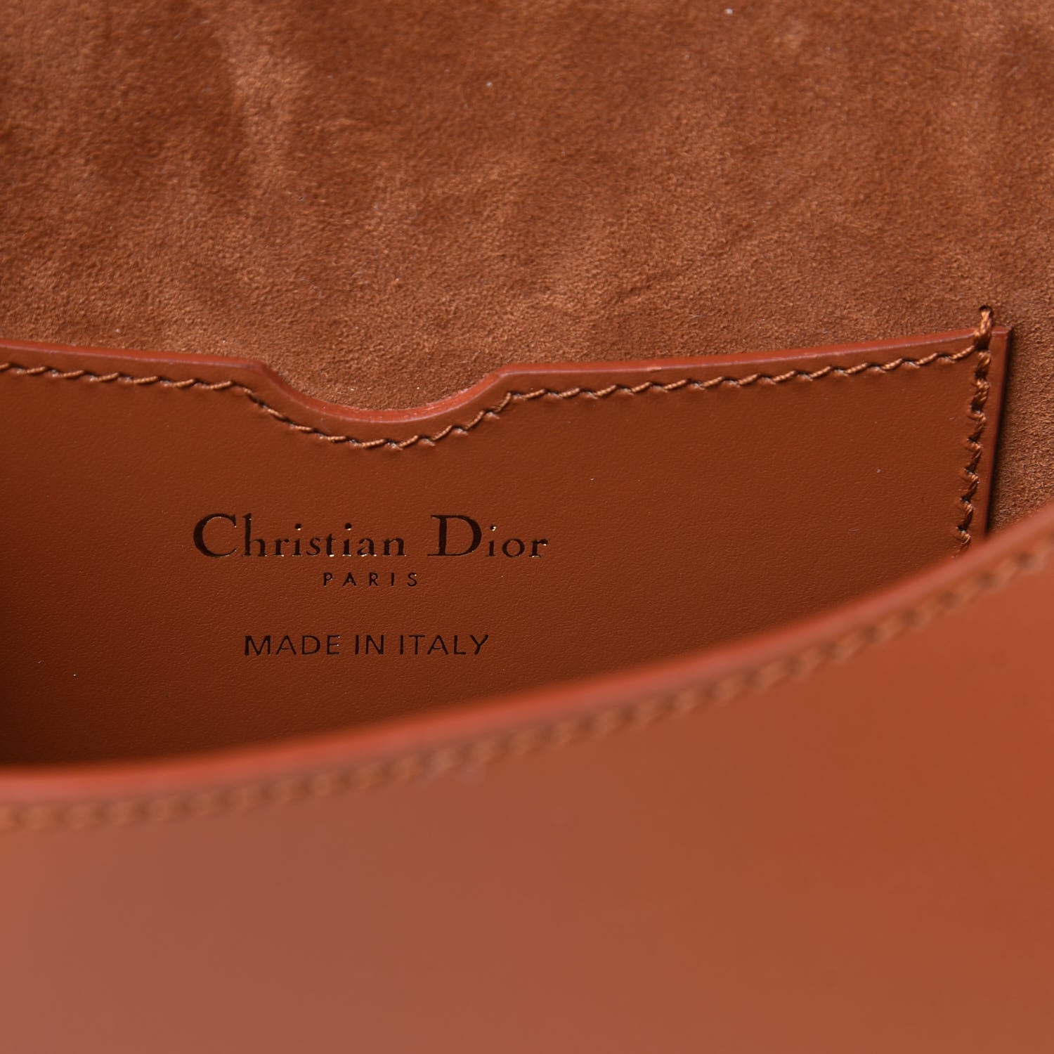 Christian Dior Box Calfskin Medium Bobby Flap Dark Tan 6 of 9