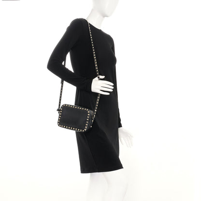 Valentino Garavani Calfskin Rockstud Camera Crossbody Bag Black 2 of 6