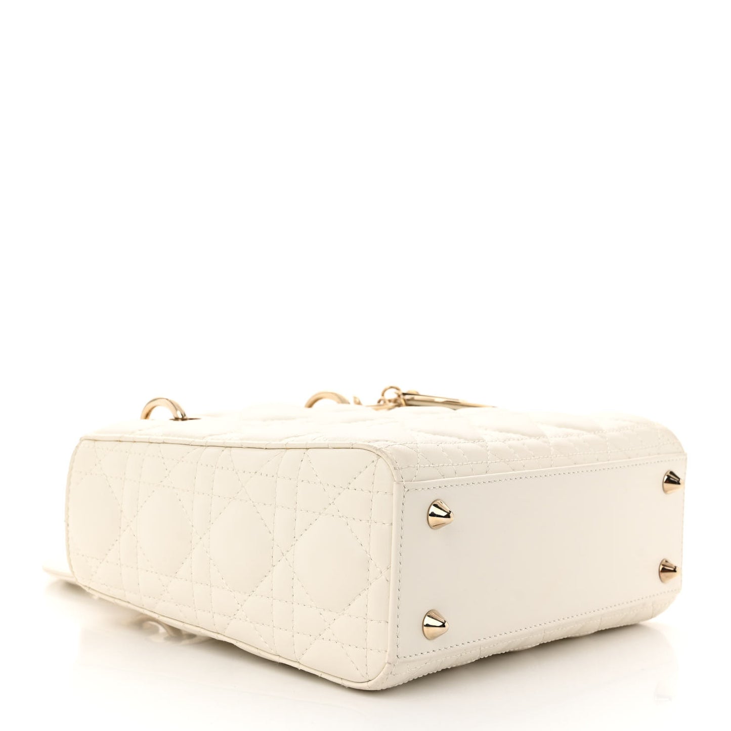 Lambskin Cannage Small My ABCDior Lady Dior White