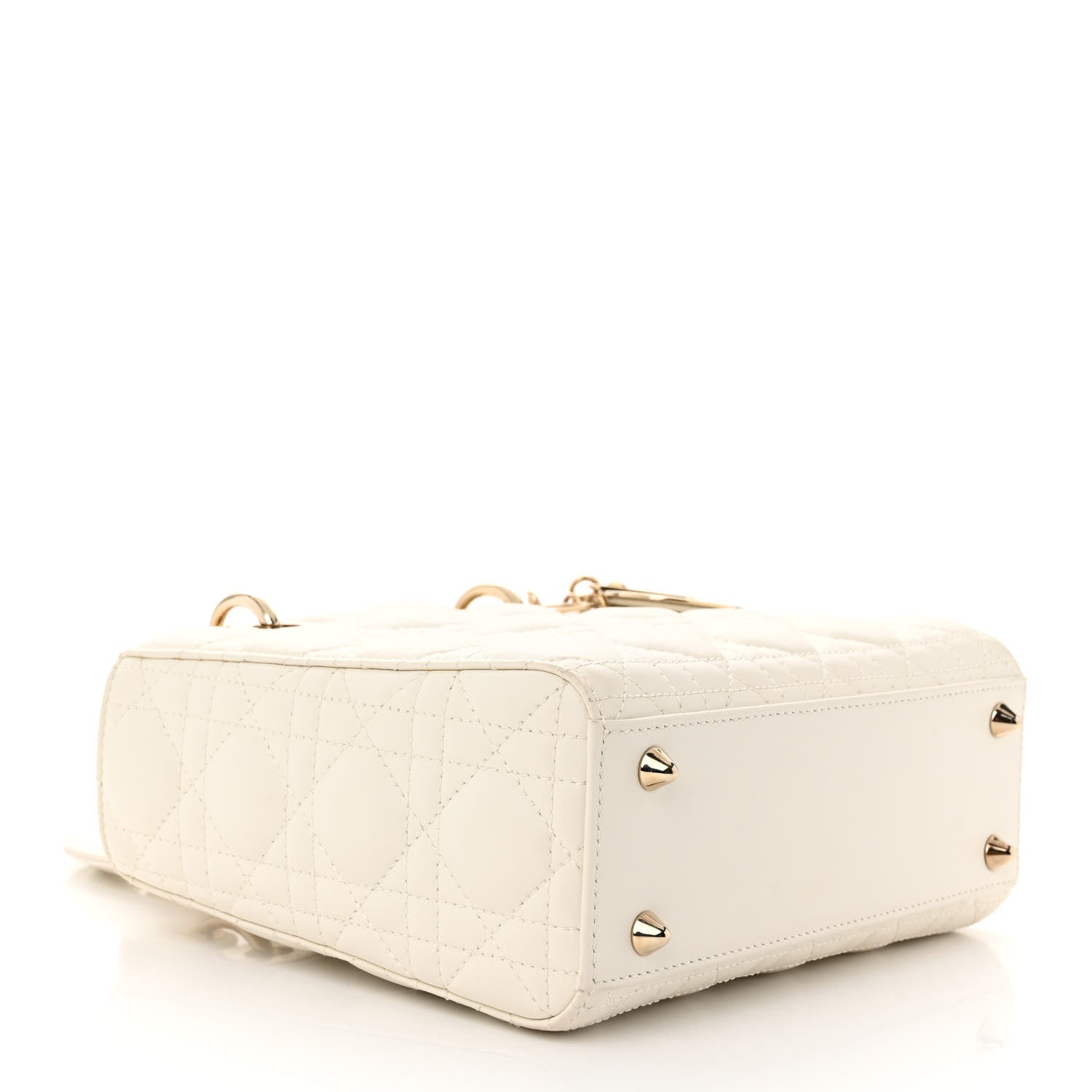 Christian Dior Lambskin Cannage Small My ABCDior Lady Dior White 4 of 12