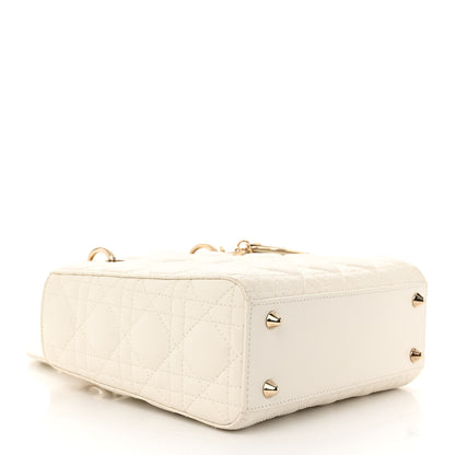 Christian Dior Lambskin Cannage Small My ABCDior Lady Dior White 4 of 12