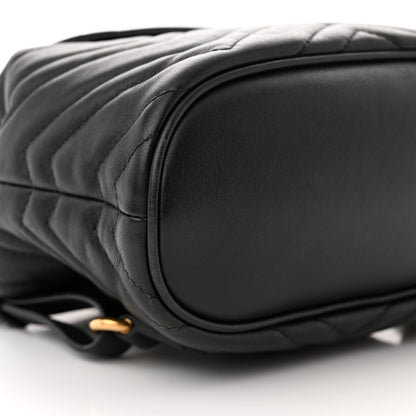 Gucci Calfskin Matelasse GG Marmont Flap Backpack Black 8 of 14